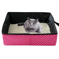 pet cat dog litter box foldable waterproof portable travel cat dog toilet for puppy cats dogs pet supplies