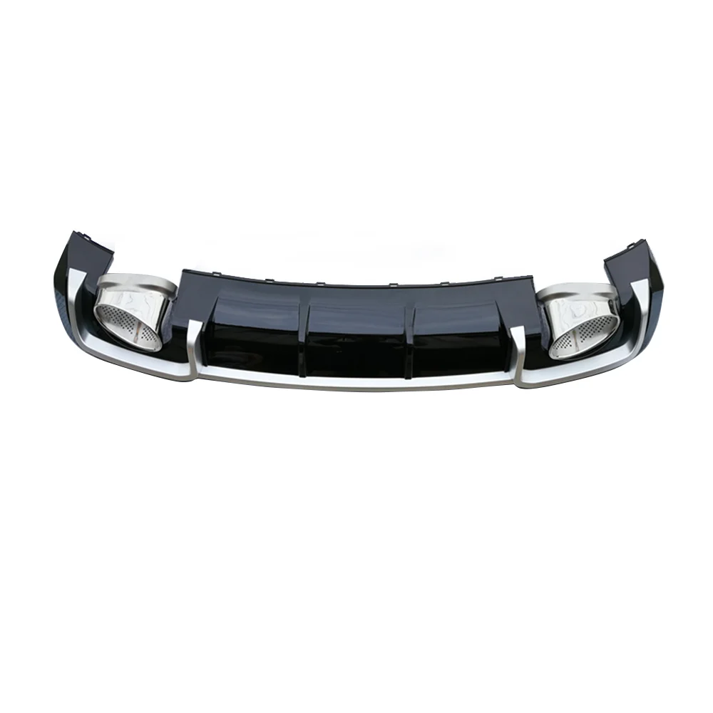 Gloss black 2 Автомобильный задний бампер диффузор спойлер для Audi A3 Sline S3 Sedan 4 двери- PP задний диффузор спойлер с выхлопными наконечниками - Цвет: Gloss black 2