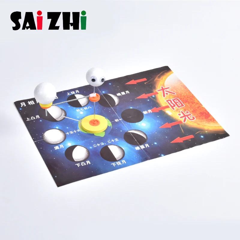 

Saizhi Diy Moon Phase Cause Developing Intellectual STEM Toy Science Experiment Kit kids Lab Set Birthday Gift SZ3239