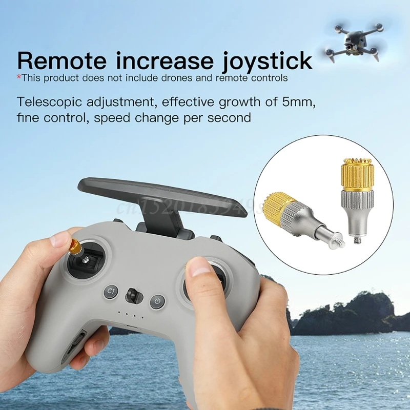 

Telescopic Joystick Remote Controller Aluminum Alloy Adjustable Increase Thumb Rocker for dji FPV Drone 2Pcs