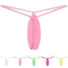 Мужские сексуальные бикини стринги, мужские микро стринги, тянущиеся трусы, эротическое мужское нижнее белье, модное нижнее белье из искусственного Гея