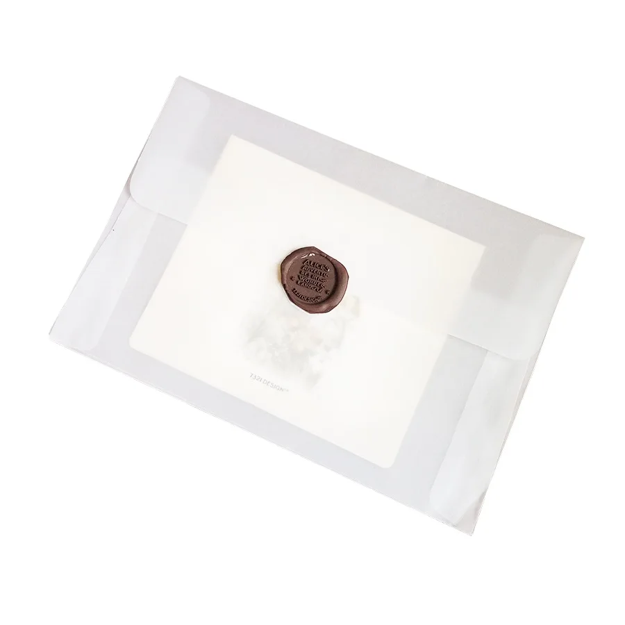 50 шт./лот новые корейские винтажные пустые прозрачные вельветовые конверты DIY