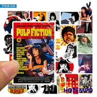 50pcs classic movie pulp fiction poster stickers for mobile phone laptop luggage suitcase guitar skateboard decal stickers