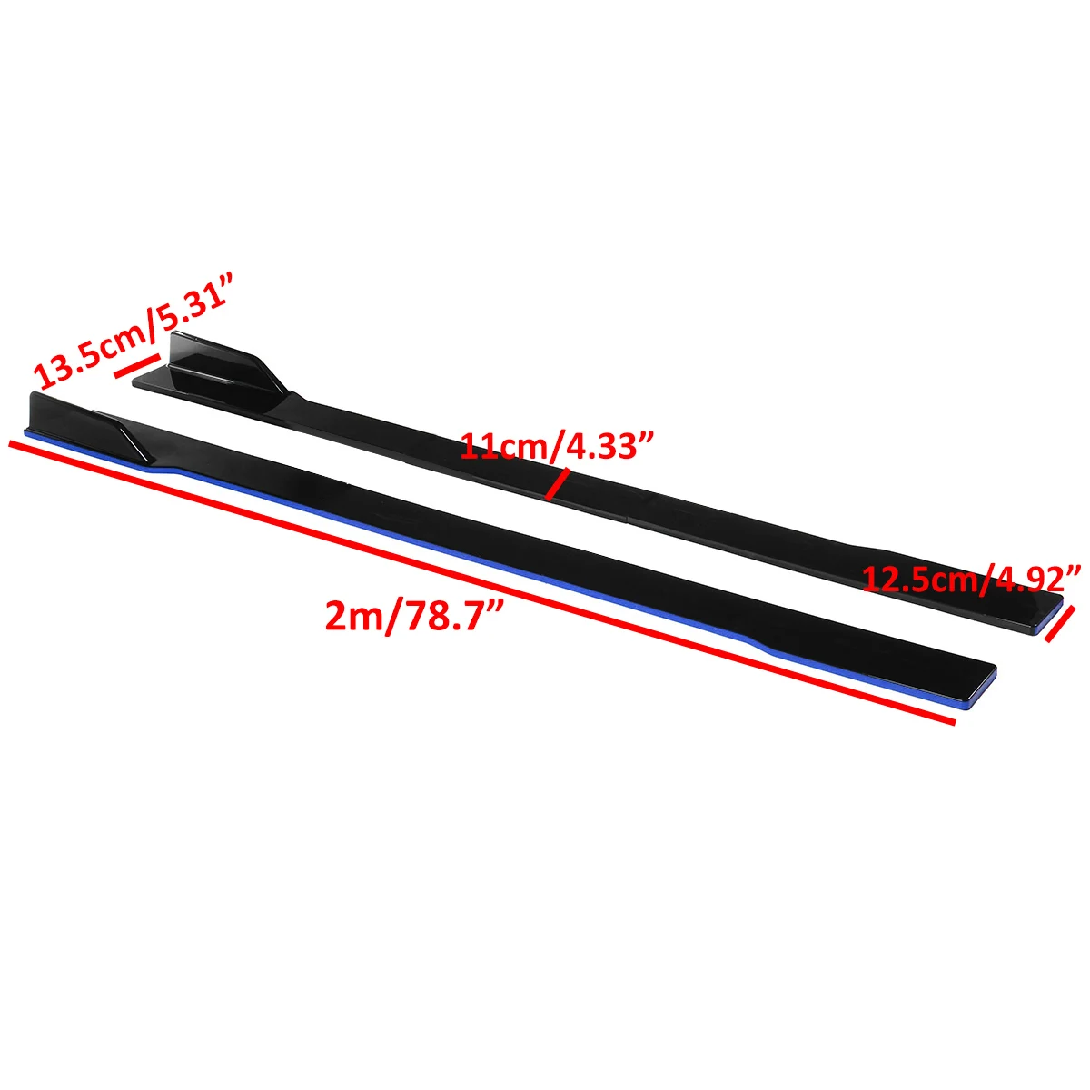 

2m/78.7'' Car Side Skirt Extensions Winglet Splitters Lip For Honda For Civic For Accord 9TH 10TH EK EG EJ S2000 Sedan Hatchback