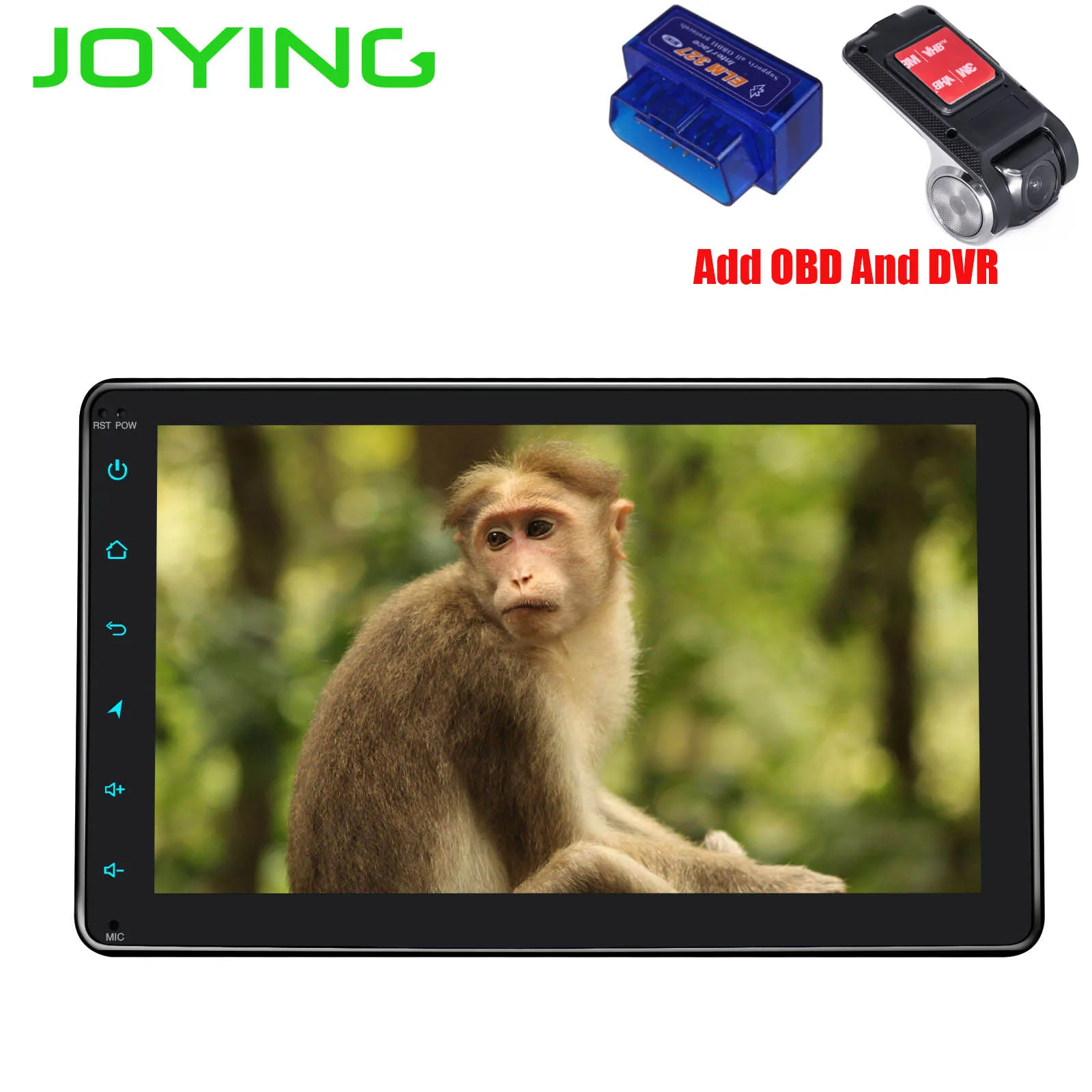 Add DVR OBD Радуясь " gps навигация 1024*600 головное устройство один Din Универсальный Android 8,1 Intel Восьмиядерный автомобильный стерео радио мультимедийный плеер - Цвет: Add DVR OBD