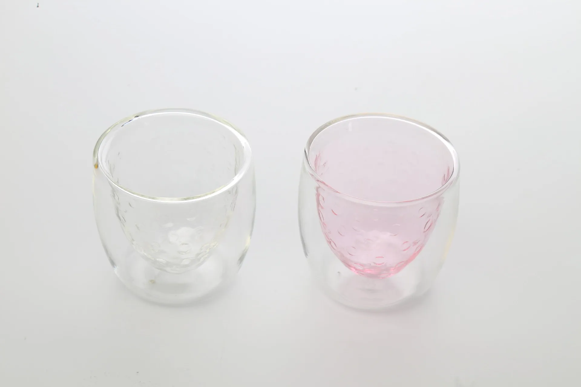 Креативная чашка из двойного стекла 250 мл милый стакан в форме клубники