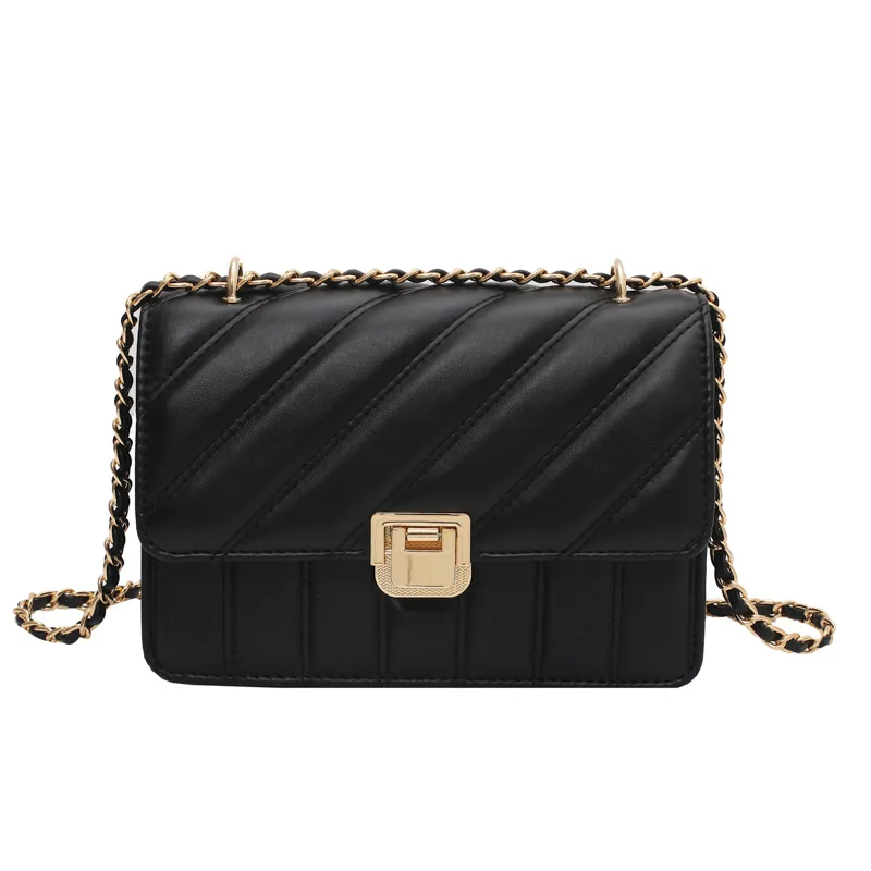 

Spring and summer rhombus chain lock PU small square bag simple fashion female bag shoulder messenger lady bag