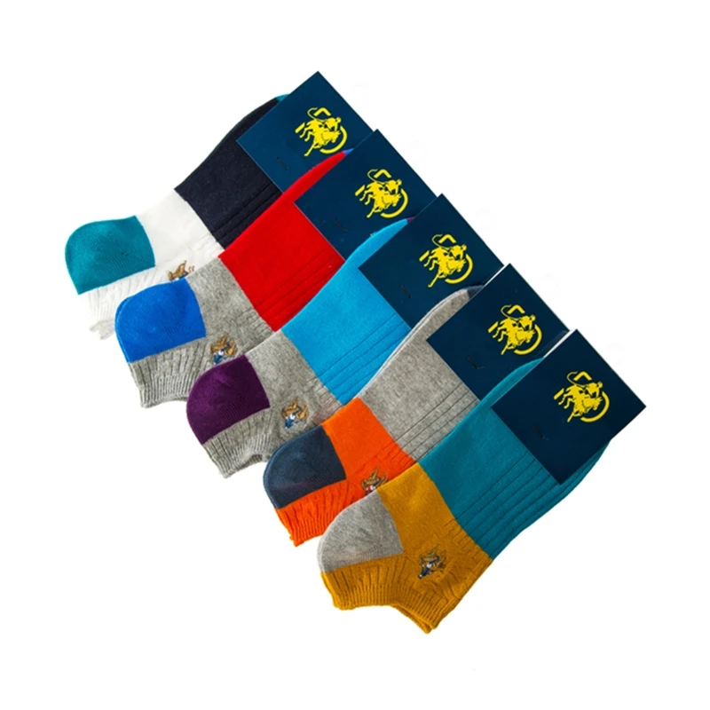 Мужские носки с вышивкой повседневные из чистого хлопка весна осень 2020|mens socks