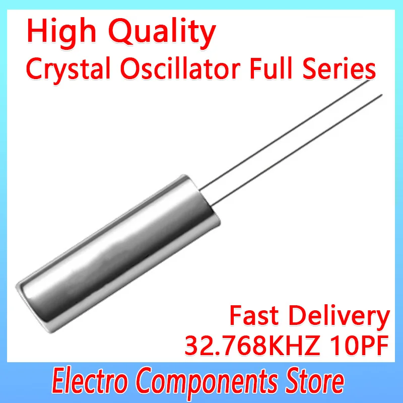 

10PCS/Lot 2Pin 2060 32.768KHz 32.768 KHZ 32.768K Frequency Resonator Oscillator Quartz Crystal Cylender 2*6mm 10PF ±10PPM