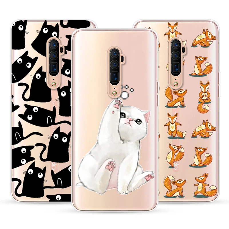 Мультяшный чехол для OPPO Reno 10x Zoom. Искусственный корпус ТПУ материал окрашенный