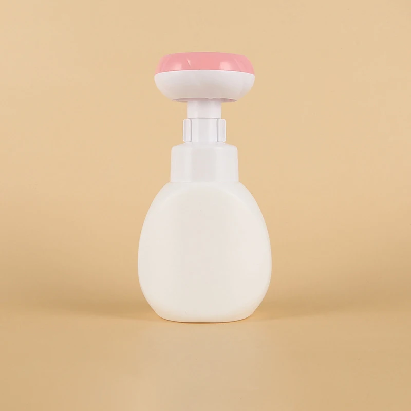 

300ml Liquid Soap Dispenser Flower Shape Foam Foaming Pump Empty Bottle Plastic Clear Bottle Shower Gel Foam Pump Bottle A9863