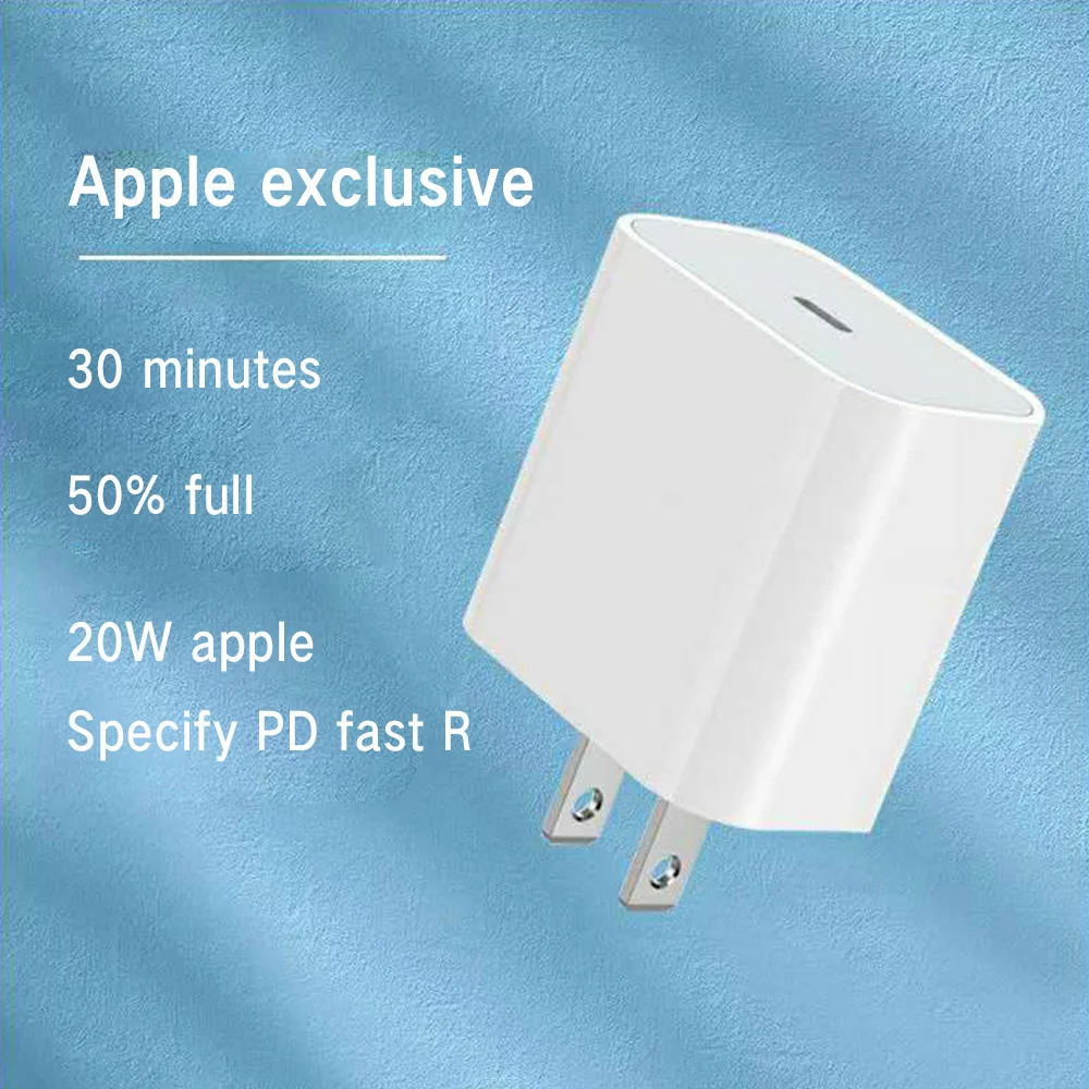 

20W Usb Type C Charger Adapter For Iphone 12 Pro Max 12 Mini Pd Fast Charge Power Type-C Eu Our Uk Plug For Iphone 12