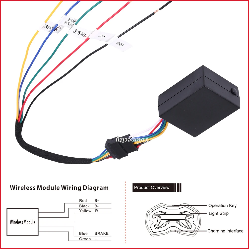 vender Novo! Motocicleta Inteligente Sem Fio Capacete Lâmpada Led Luz De Segurança Moto Turn Signal Aviso Freio à Prova Dwaterproof água