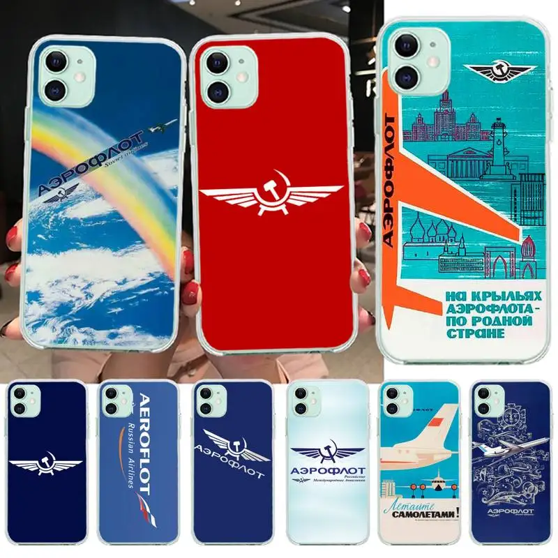 Чехол для телефона HUAGETOP Aeroflot Aviation Russe Pilote из мягкой резины iPhone 11 pro XS MAX 8 7 6 6S Plus X 5S SE