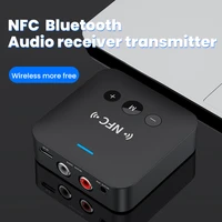 bluetooth 5 0 receiver transmitter rca audio receiver 3 5mm aux jack music wireless adapter with mic nfc for car tv speakers