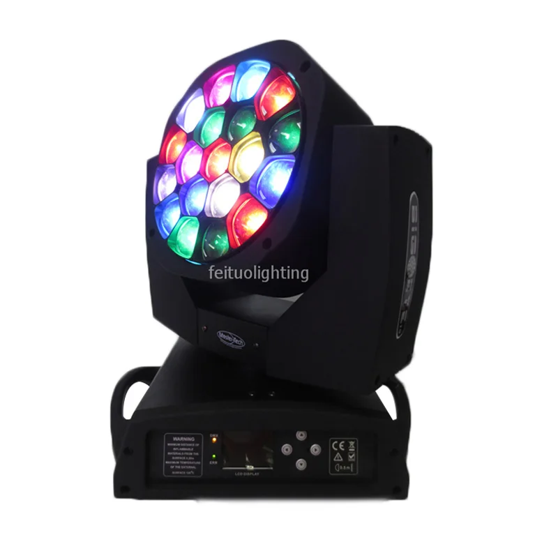 4 шт./лот хит продаж большой пчелиный глаз Dmx Led движущаяся головка Zoom 19x15 Вт Rgbw 4in1