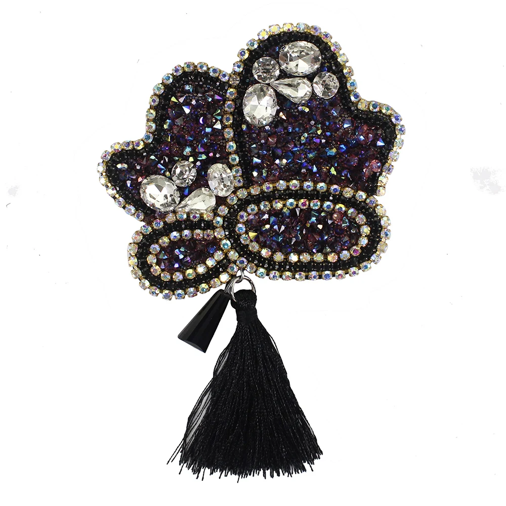 Бусины перчатки дизайн подвеска стразы аппликация для одежды Броши заколка