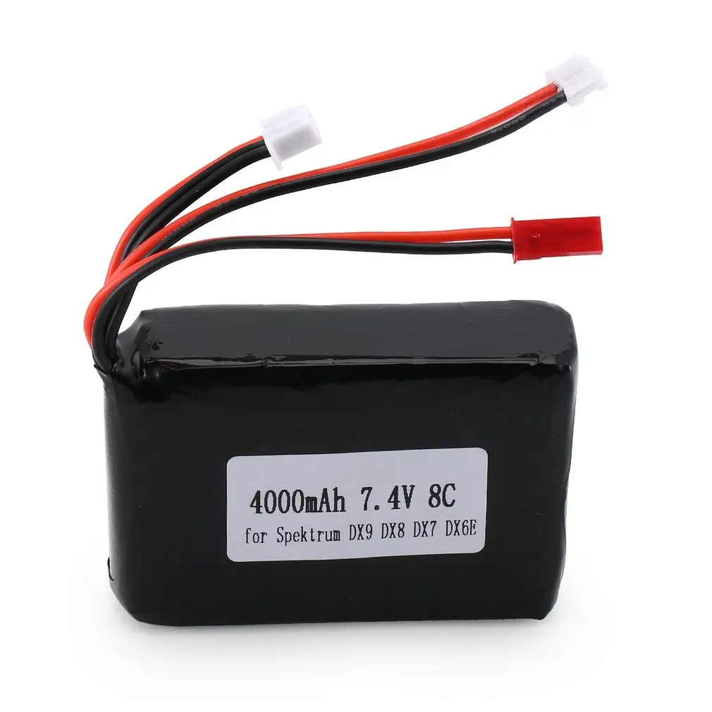 7 4 V 8C 4000mAh RC передатчик батарея перезаряжаемый Lipo для Spektrum DX9 DX8 DX7 DX6E | Игрушки и