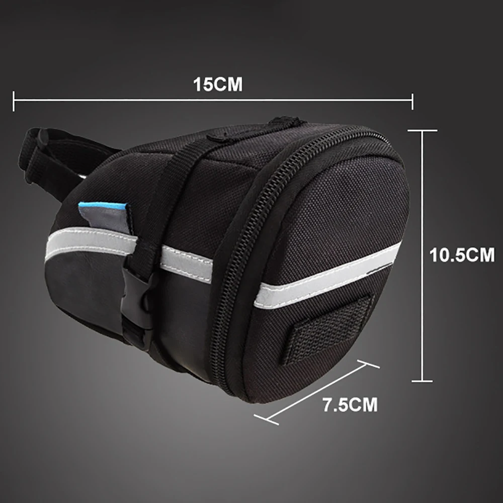 

Bicycle Saddle Bag 3D Shell Rainproof Reflective Shockproof Cycling Bike Tube Rear Tail Seatpost Bag Bike Accessories 1.2L