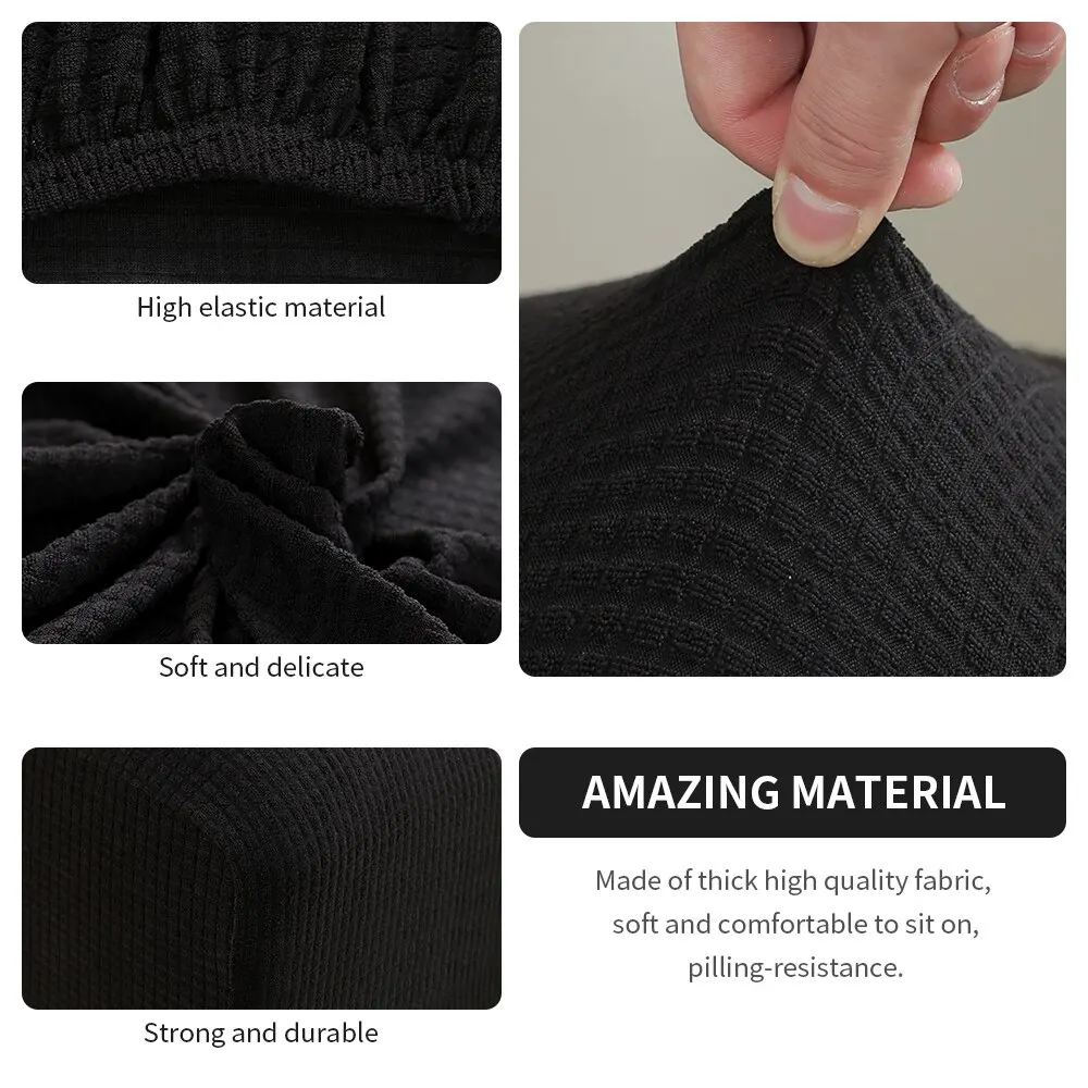 

Simple Elastic Seat Cover Chair Cover Stretch Elastic Slipcovers Solid Color Chair Cover Home Decoration Accessories 1pcs