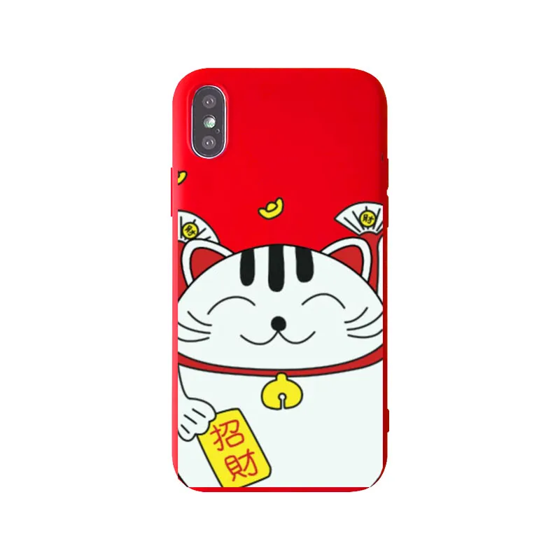 Чехол Koi Fish Lucky Cat с японским рисунком для iPhone 11 11Pro X XS Max XR 5 SE 6 6S 7 8 Plus мягкий
