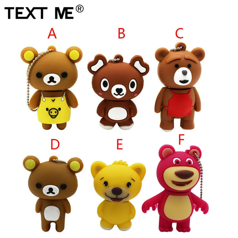 TEXT ME симпатичный картонный медведь модель usb флэш накопитель 4 ГБ 8 16 32 64 флешка