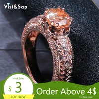 visisap engagement rings for women europe vintage luxury fine rose gold ring zircon fashion jewelry dropshipping b2904