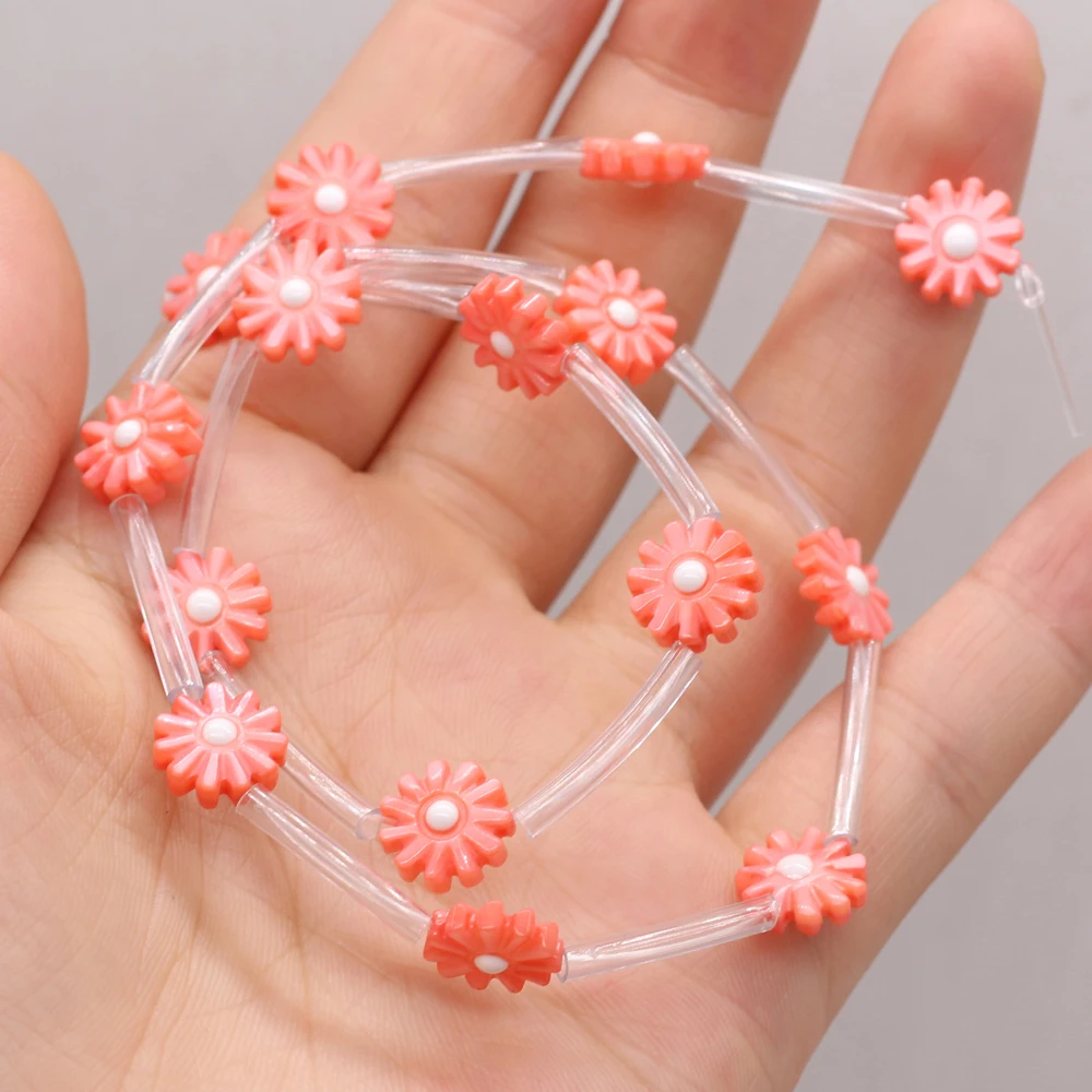 

5pcs Natural Freshwater Sunflower Spacer Beads for Jewelry Making Bracelet Necklace Accessory For Women Gifts Size 10mm 12mm