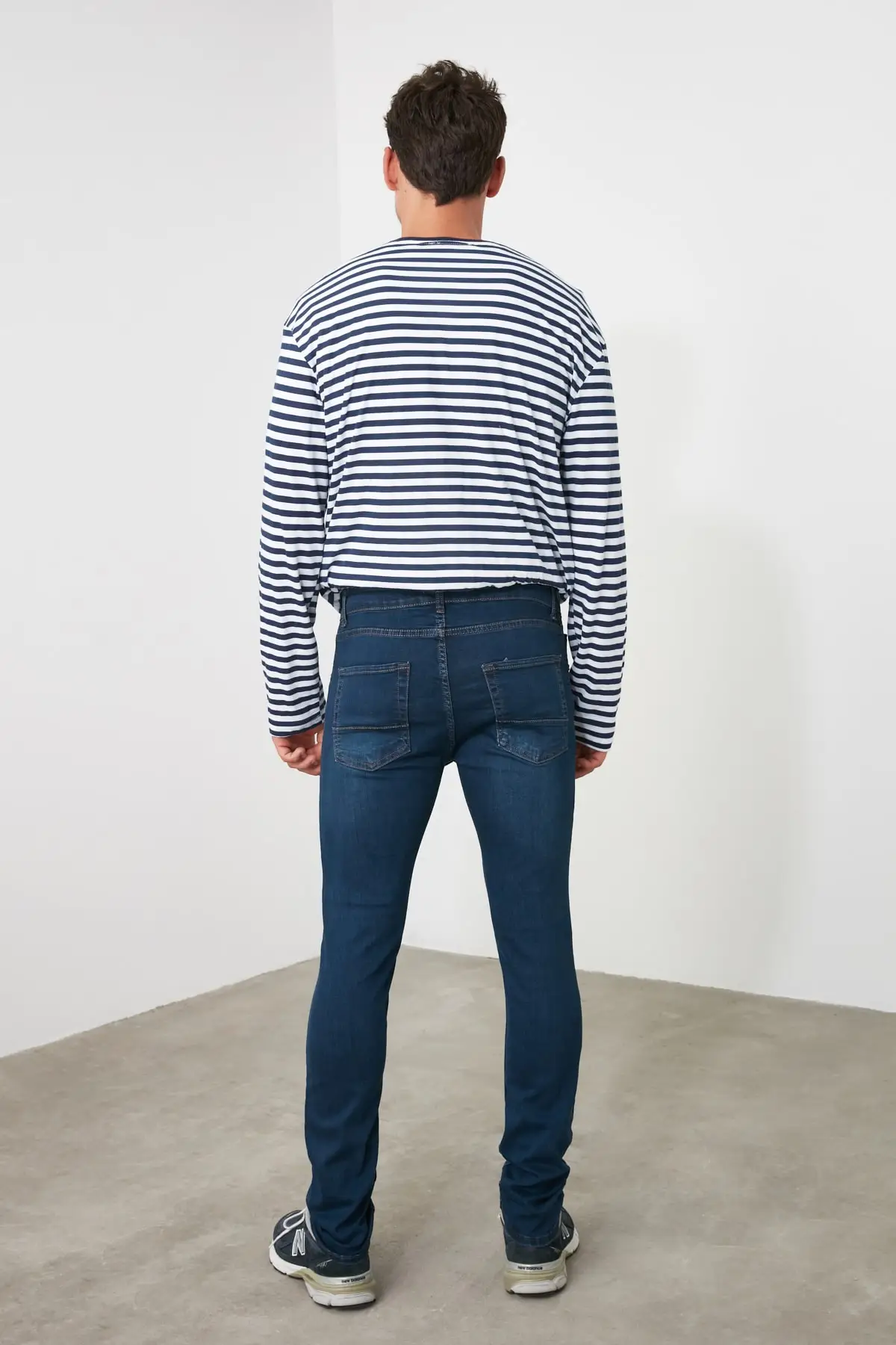 

Trendyol Indigo Male Destroylu Skinny Jeans TMNAW20JE0204 джинс для мђжин ан мђжские pantalones homme hombre бѬки мђжские