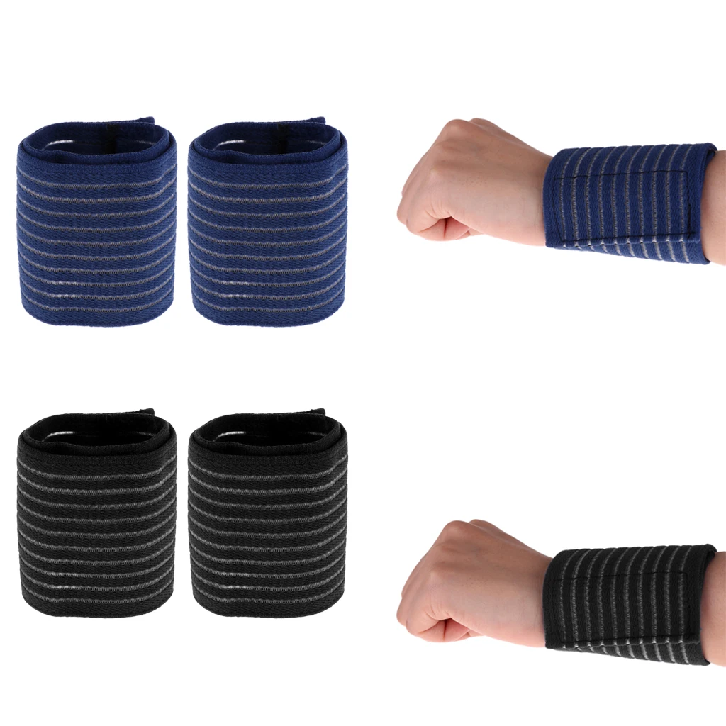 

2 Pairs Elastic Wrist Strap Support Sport Hand Protector Bandage Strap Guard