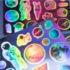 1 лист звездный астронавт Космос мечта лазерный блеск декоративная наклейка молочный Справочник украшение