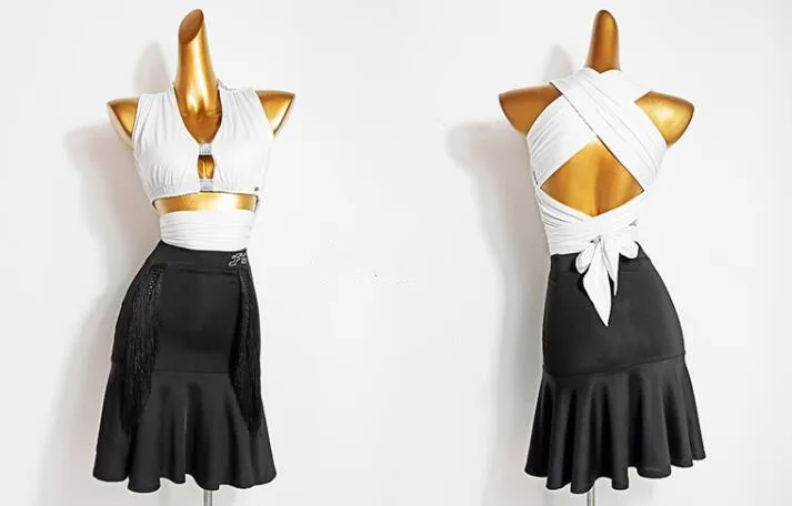 Летняя юбка для латиноамериканских тренировок танцев ча-ча платье самбы