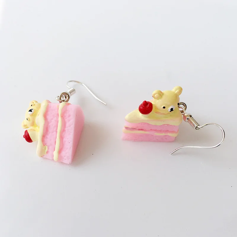 

Fashion Funny Cute Resin Drop Earrings For Women Girls Geometric Donuts Cookies Cake Food Shape Dangle Earrings Party Jewelry