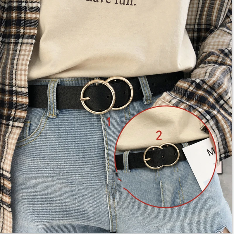 Ремень из экокожи Женский роскошный модный двухсторонний пояс для джинсов