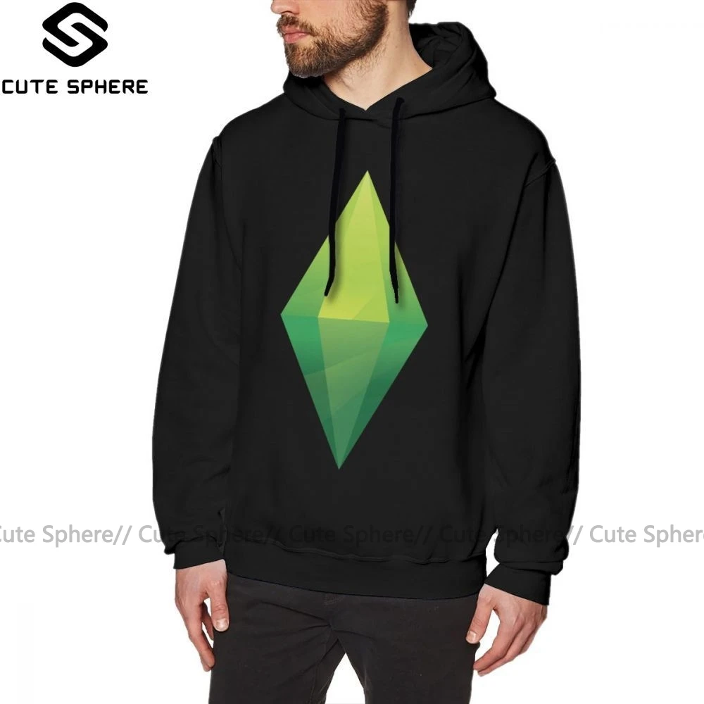Толстовка с капюшоном The Sims Plumbob зимний мужской пуловер толстовка красная х