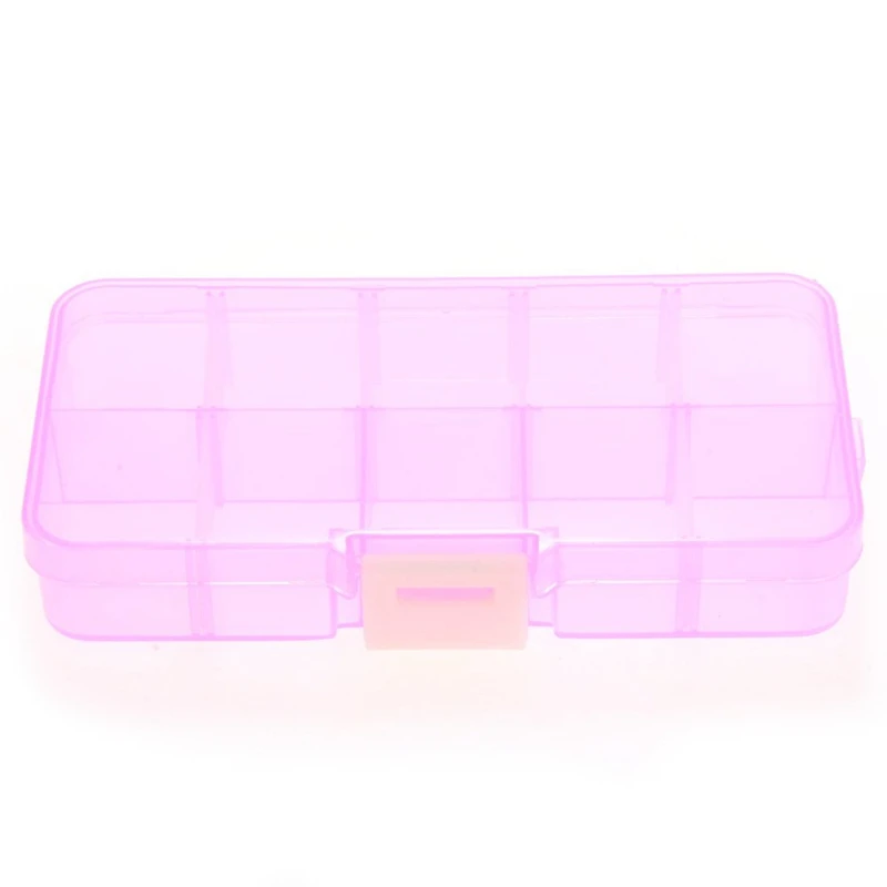 Pillbox Box 10 Removable Cases for Jewellery Fake Nails Pills Medicament | Дом и сад