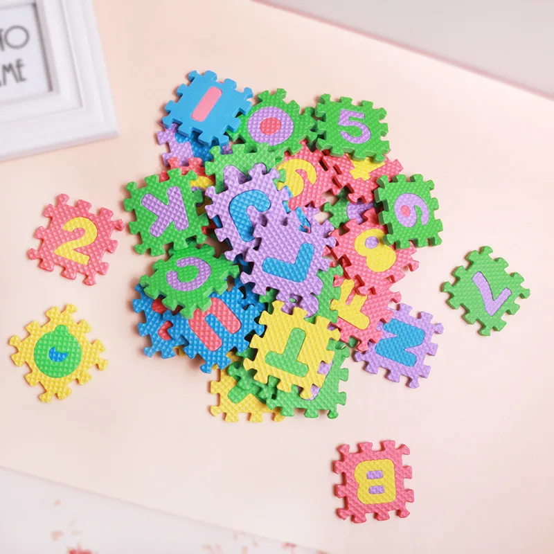 36 шт. для детей с принтом в виде героев мультфильмов букв цифры пена Игра