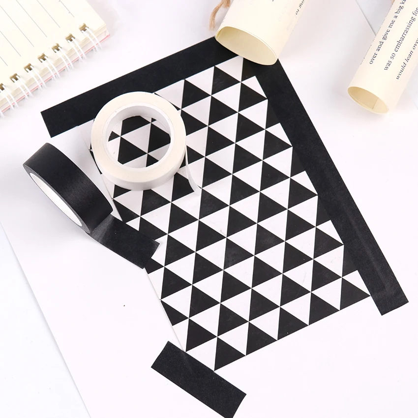 

1PC Black And White Photography Washi Tape Paper Masking Tapes 15mm X 10m Diy Scrapbooking Stickers Gift Wrapping Sticker