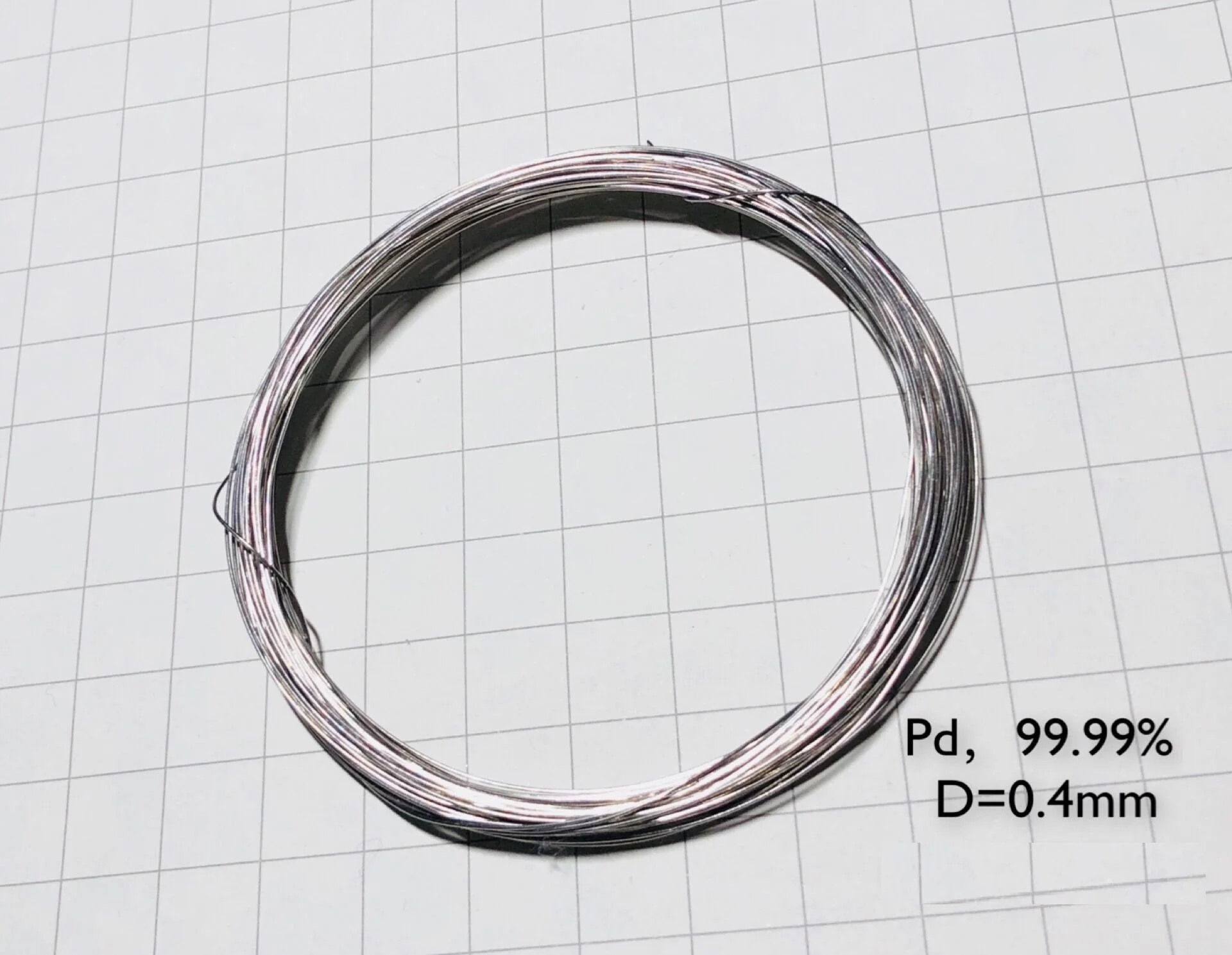 

Diameter 0.4mm Palladium wire Pure palladium wire Palladium Pd wire High-purity palladium wire Palladium wire Pd 99.99