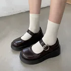 Туфли Мэри Джейн на платформе, школьная обувь для студенток колледжа, милая форма в стиле Лолита JK, кроссовки на низком каблуке для девушек в стиле лолита