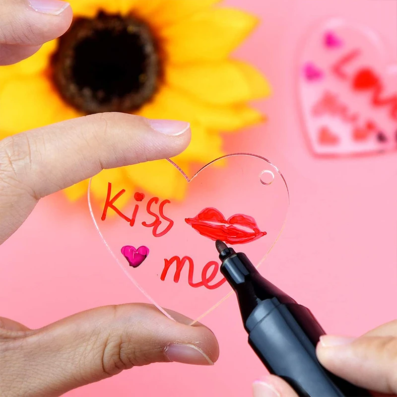 

72/90PC DIY Keychain Supplies Set Clear Acrylic Geometric Star Round Heart Unpainted Blank Disc Colorful Key Ring Pendant Tassel