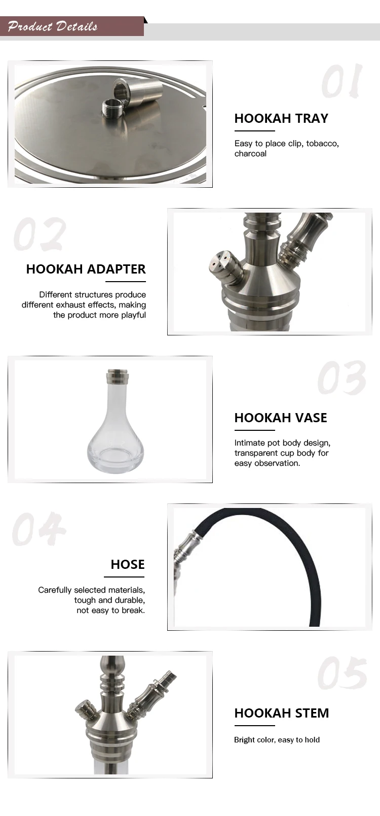 Кальян Chicha, наргиле, набор Стекло Нержавеющая сталь кальянокурения с силиконовый шланг Керамика чаша для Чичи бар