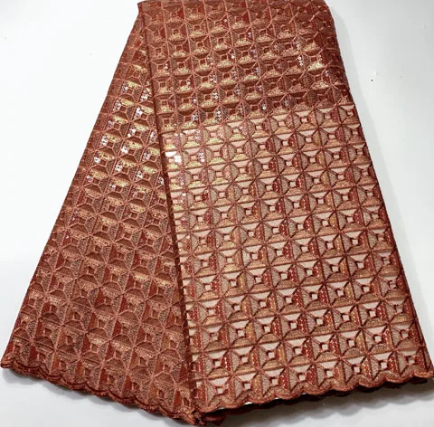 Оранжевые нигерийские кружевные ткани 2020 новейшая Роскошная вышивка