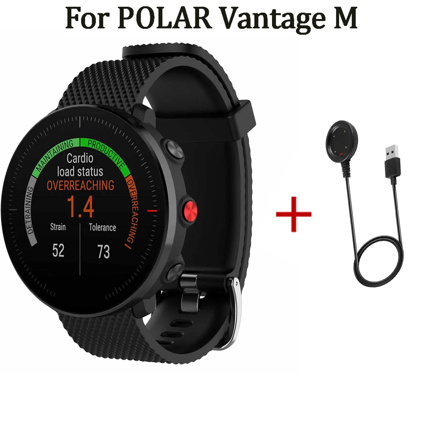 2 в 1 COMLYO USB-кабель для зарядки POLAR Vantage M Band силиконовый ремешок на запястье Age