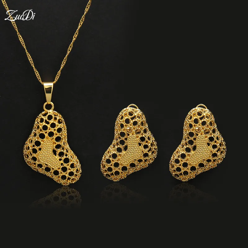 

ZuoDi Fashion Women Necklace Earrings Brand Jewelry Sets Crystal Dubai Gold Color Wedding Party woman accessories jewelry set