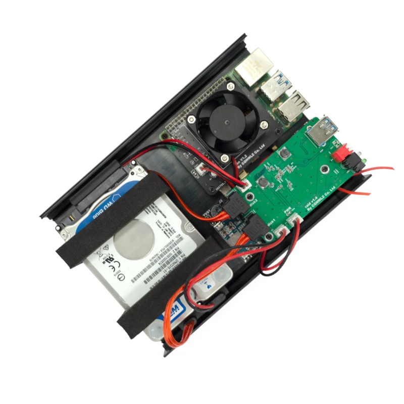 Сетевое хранилище Raspberry Pi NAS частный облачный диск сетевой RAID двойной жесткий с