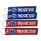 Брелок для ключей мужской, креативный двухсторонний брелок с вышивкой надписей, ТКАННАЯ этикетка, модификация гоночного автомобиля, подарок