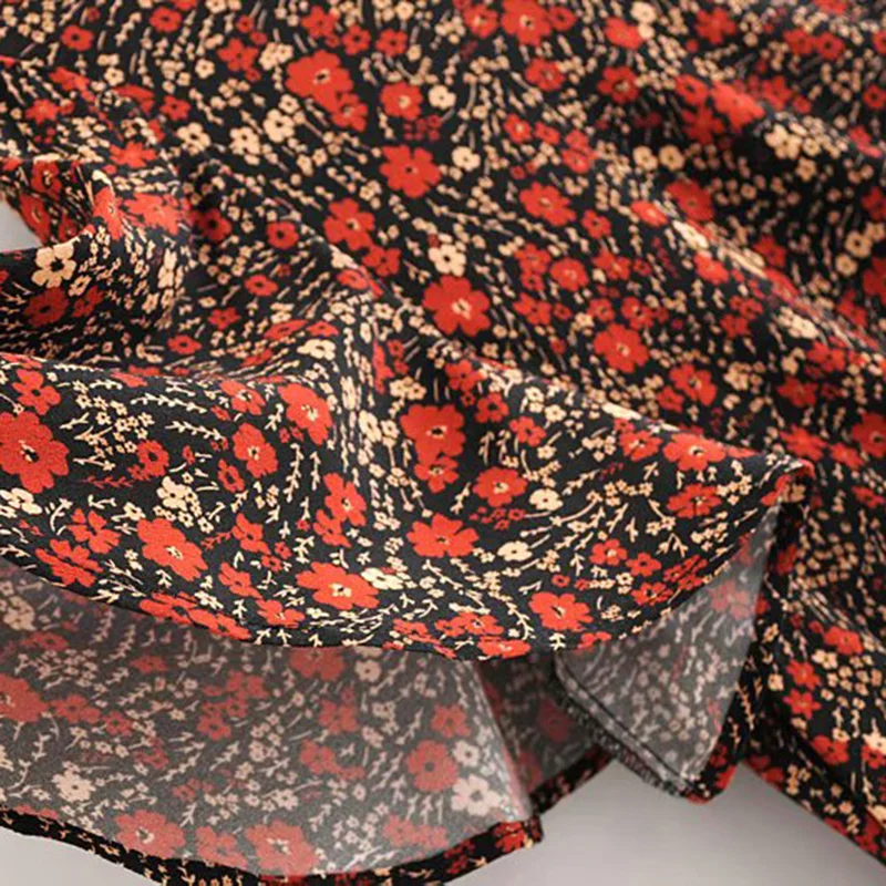 Винтаж элегантные Цветочный принт плиссированные Maxi Dress Vestidos Для женщин 2019 Мода с