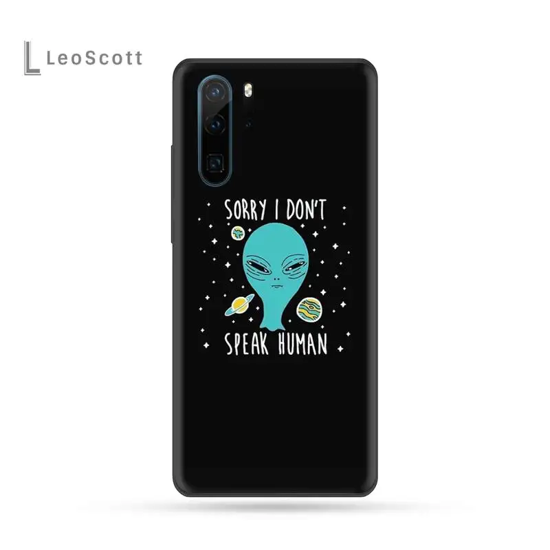 

Aesthetics Cute Cartoon alien space Phone Case For Huawei P9 P10 P20 P30 Pro Lite smart Mate 10 Lite 20 Y5 Y6 Y7 2018 2019