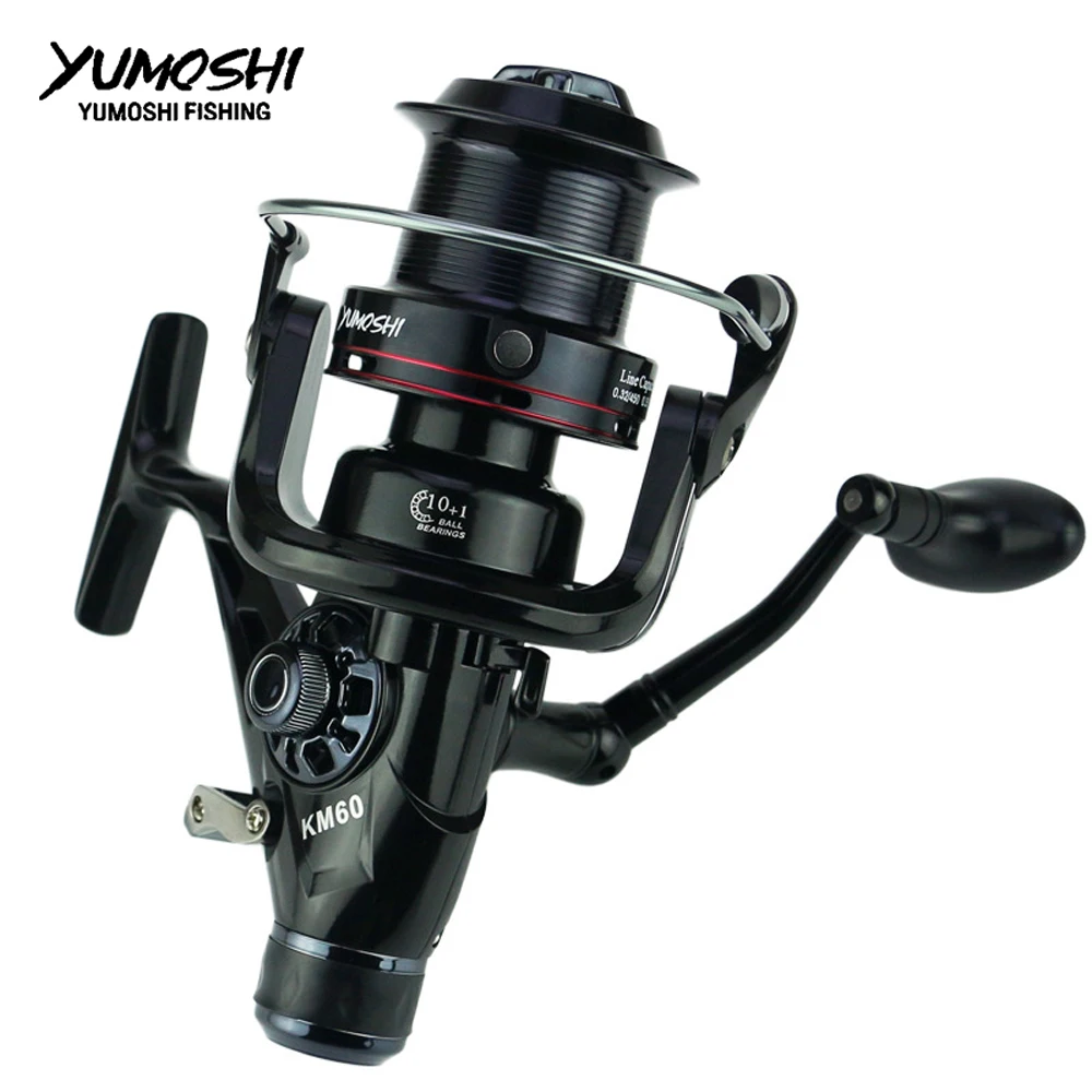 

YUMOSHI KM Spinning Fishing Reel 11BB 5.2:1 Freshwater/Saltwater Carp Fishing Reel Pro/Post Double Brake Smooth Casting Reel